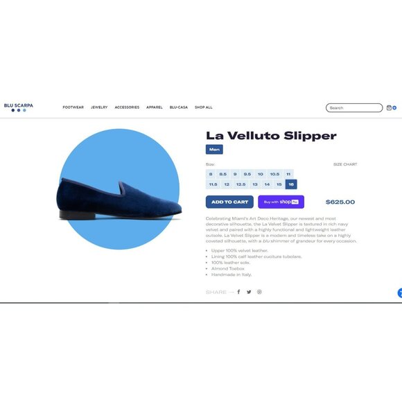 NEW Blu Scarpa Italy Men 19.5 Navy Blue Velvet Dress Shoe Slipper Formal Loafers - Picture 7 of 14